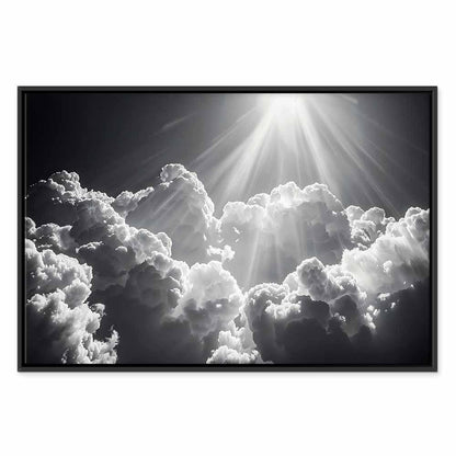 Leinwandbild - Hope in the Clouds: Inspiring Rays of the Sun – Awaken Emotions
