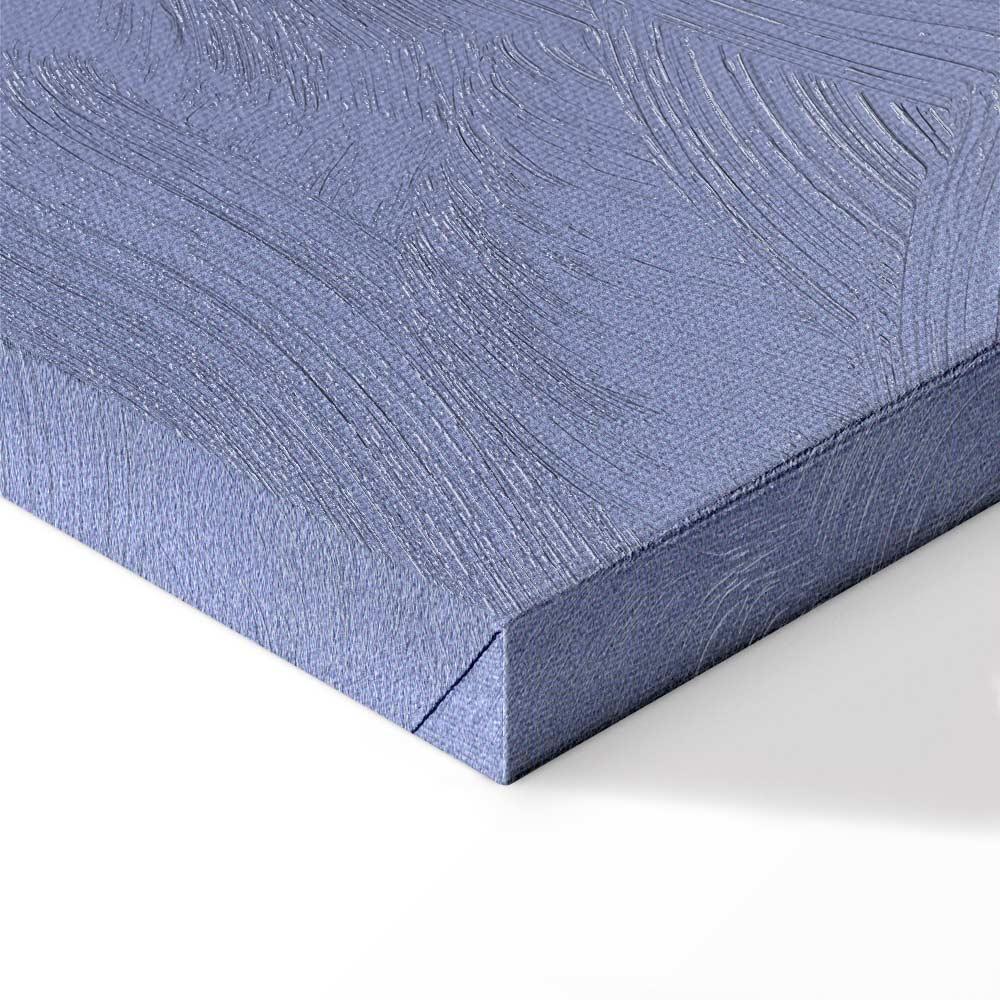 Leinwandbild - Lines and Symmetry - Expressive White Grid on a Blue Background