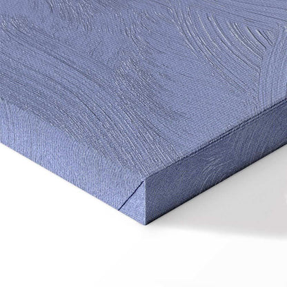 Leinwandbild - Lines and Symmetry - Expressive White Grid on a Blue Background