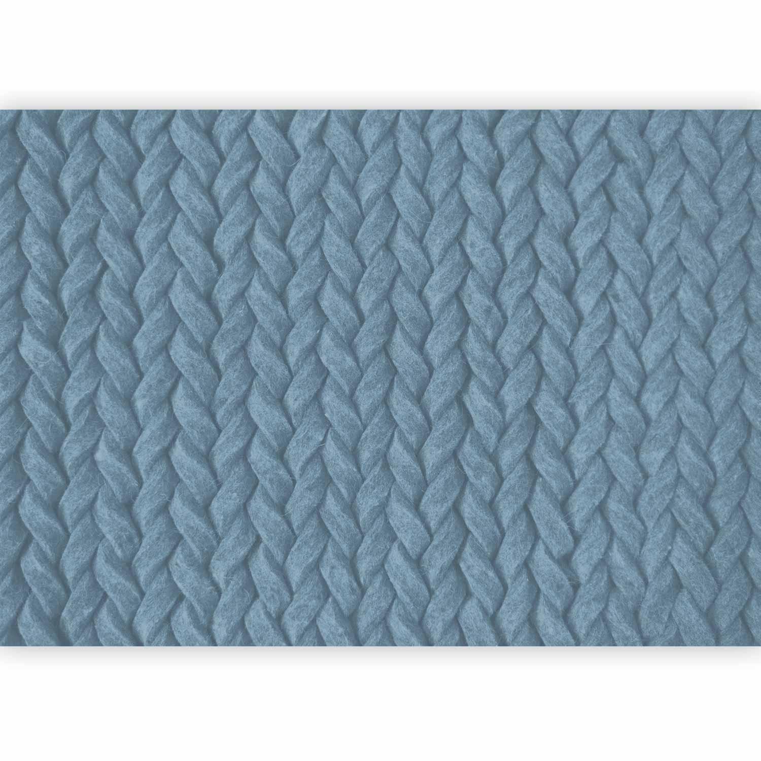 Fototapete Braids Third Variant in blauem Zopfmuster für Wanddekoration.