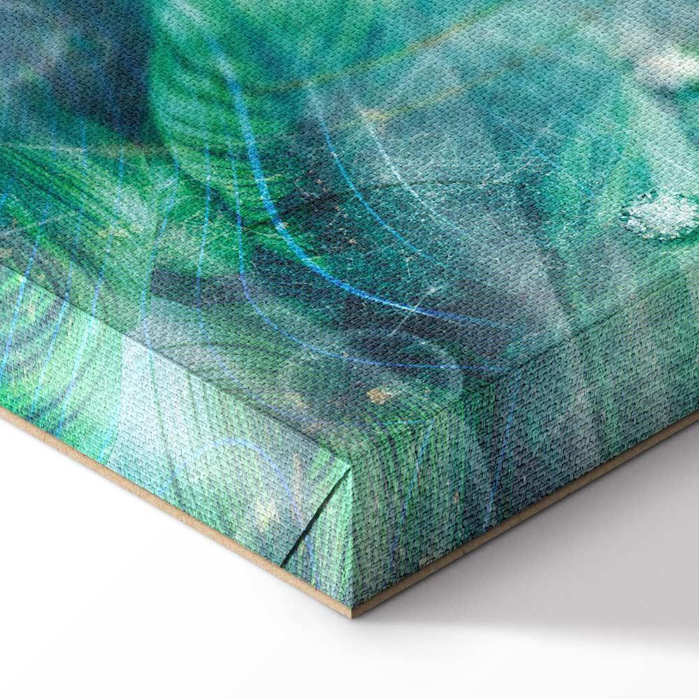 Leinwandbild - Turquoise Leaves (1 Part) Wide