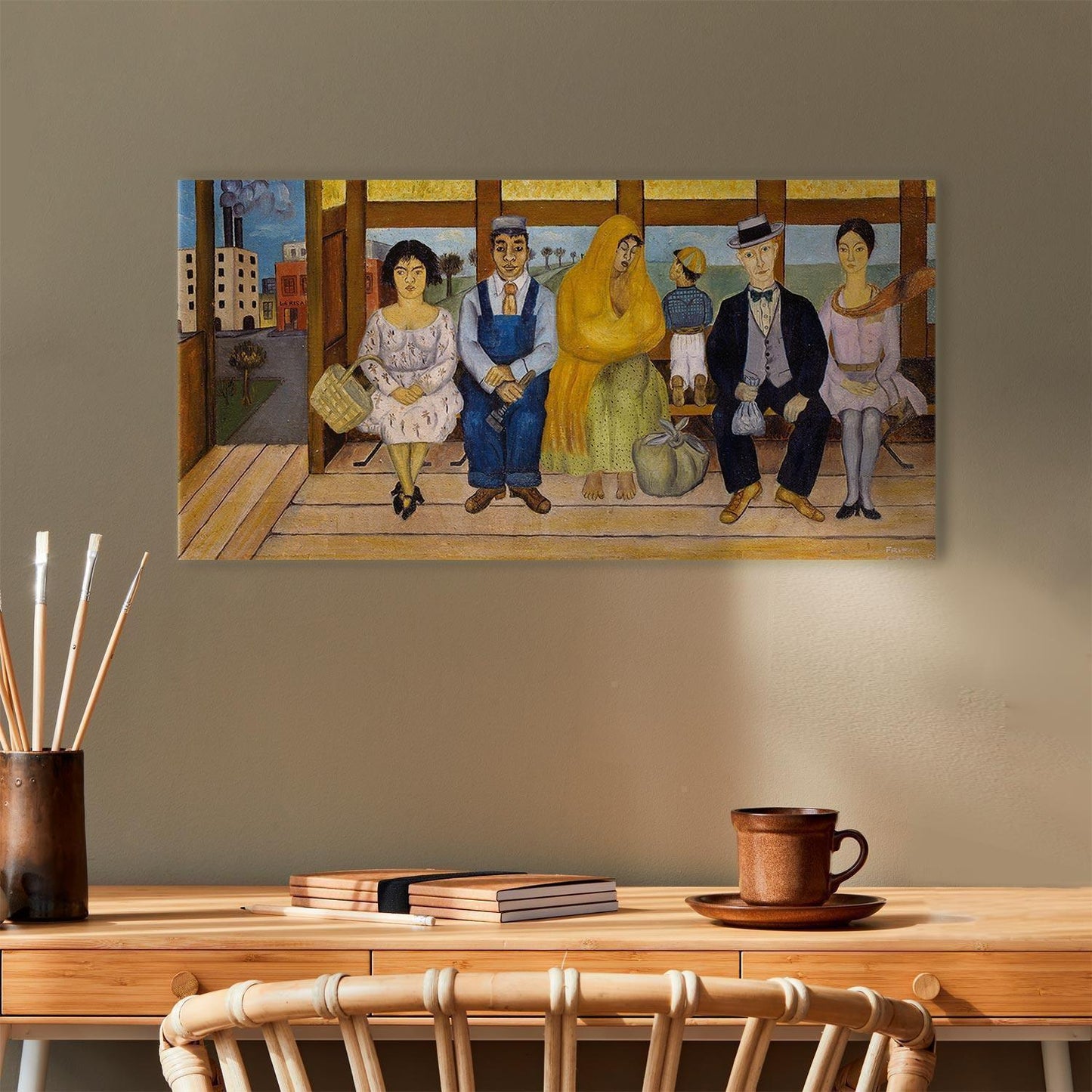 Leinwandbild - Frida Kahlo – The Bus