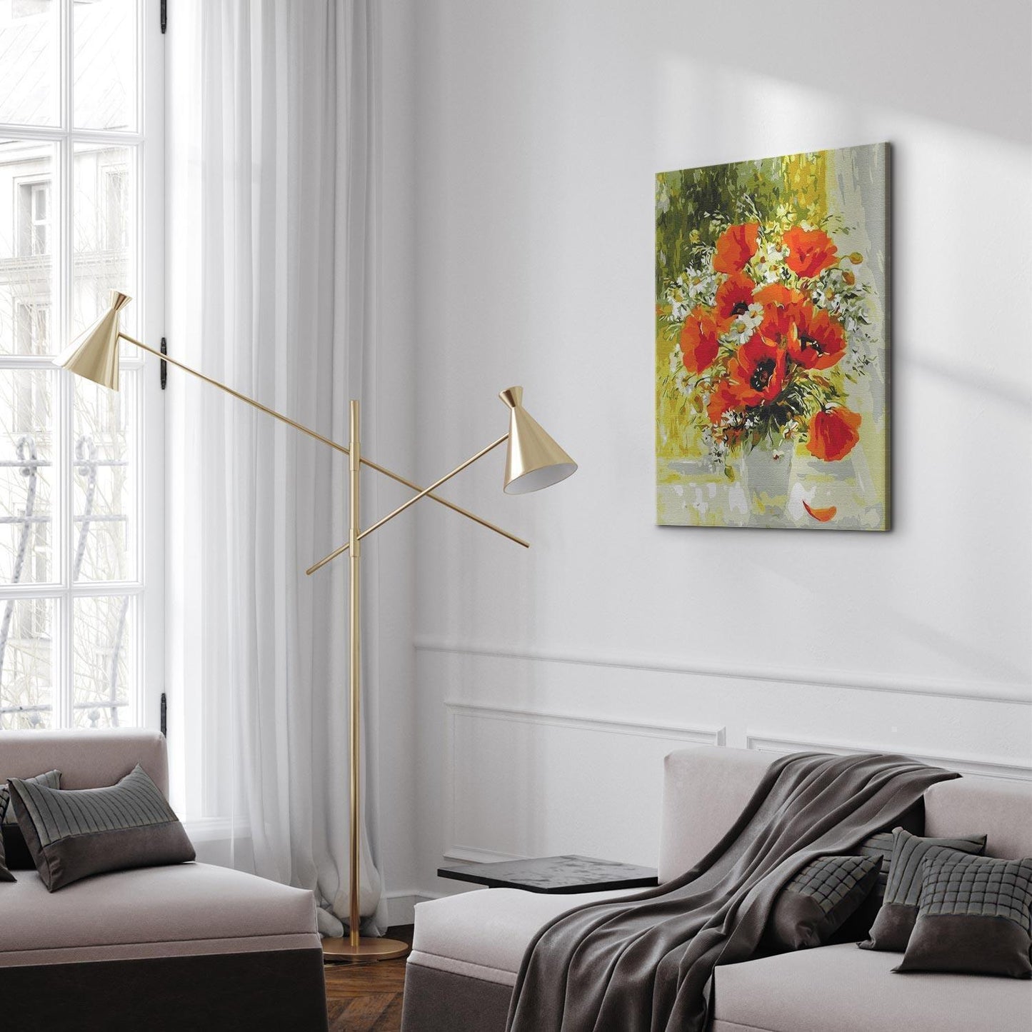 Malen nach Zahlen - A bouquet of wild poppies