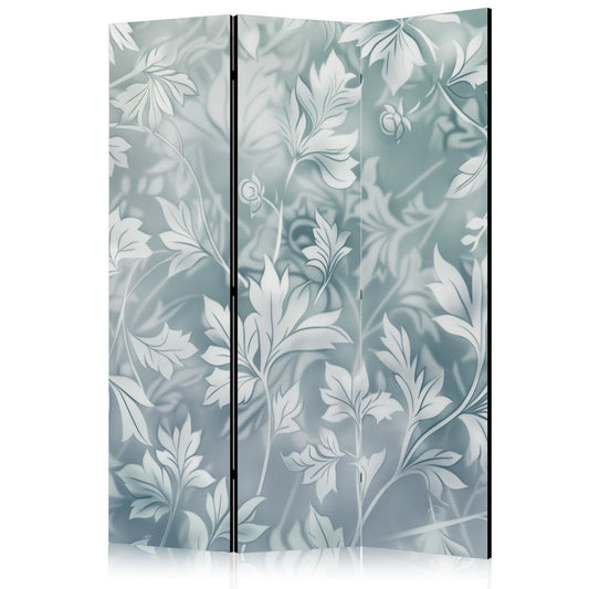 Paravent - Ornaments in Rubbed Faded Turquoise - Delicate Floral Pattern Artgeist
