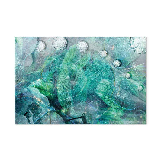 Leinwandbild - Turquoise Leaves (1 Part) Wide