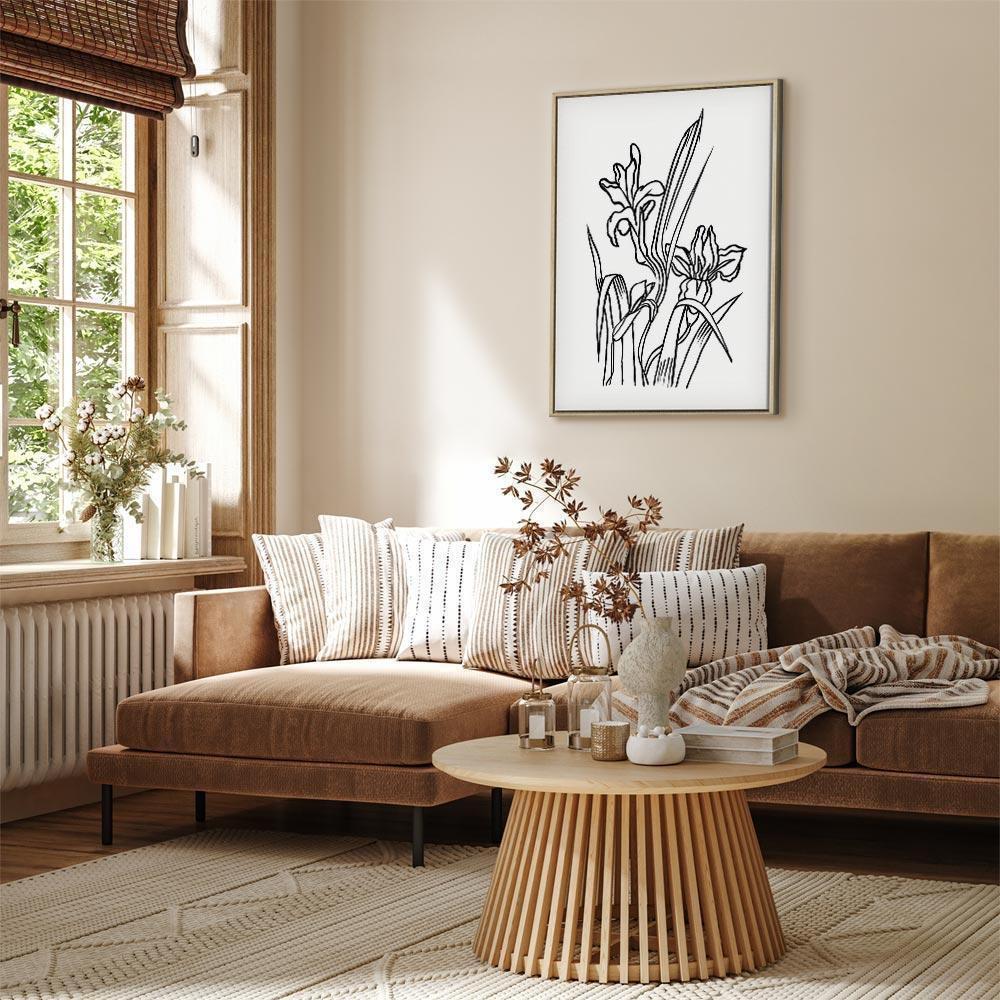 Leinwandbild - Love Irises (1 Part) Vertical