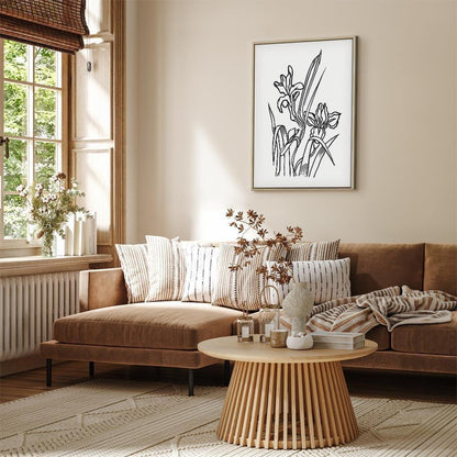 Leinwandbild - Love Irises (1 Part) Vertical