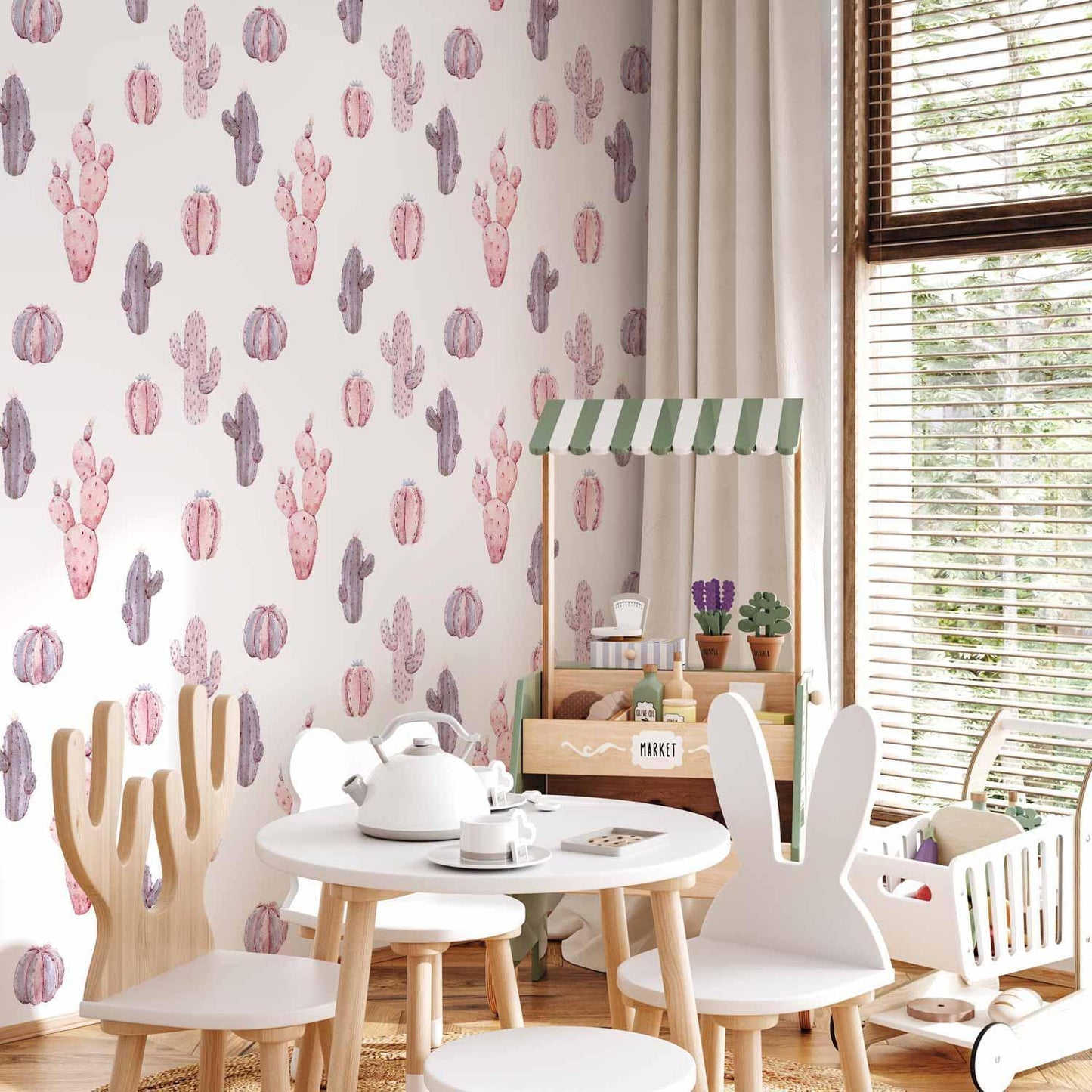 Tapete - Pink Cacti