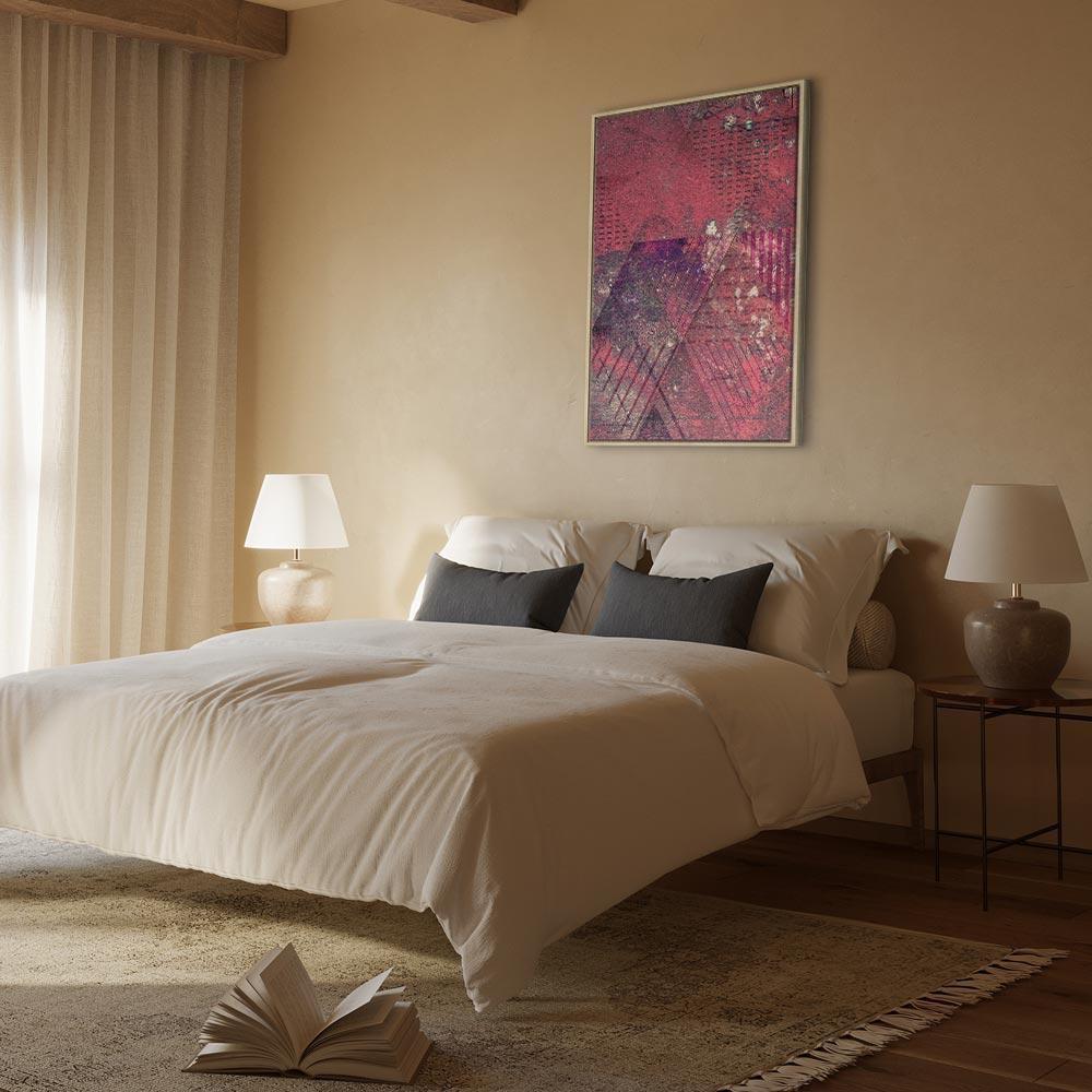 Leinwandbild - Crimson Abstraction (1 Part) Vertical