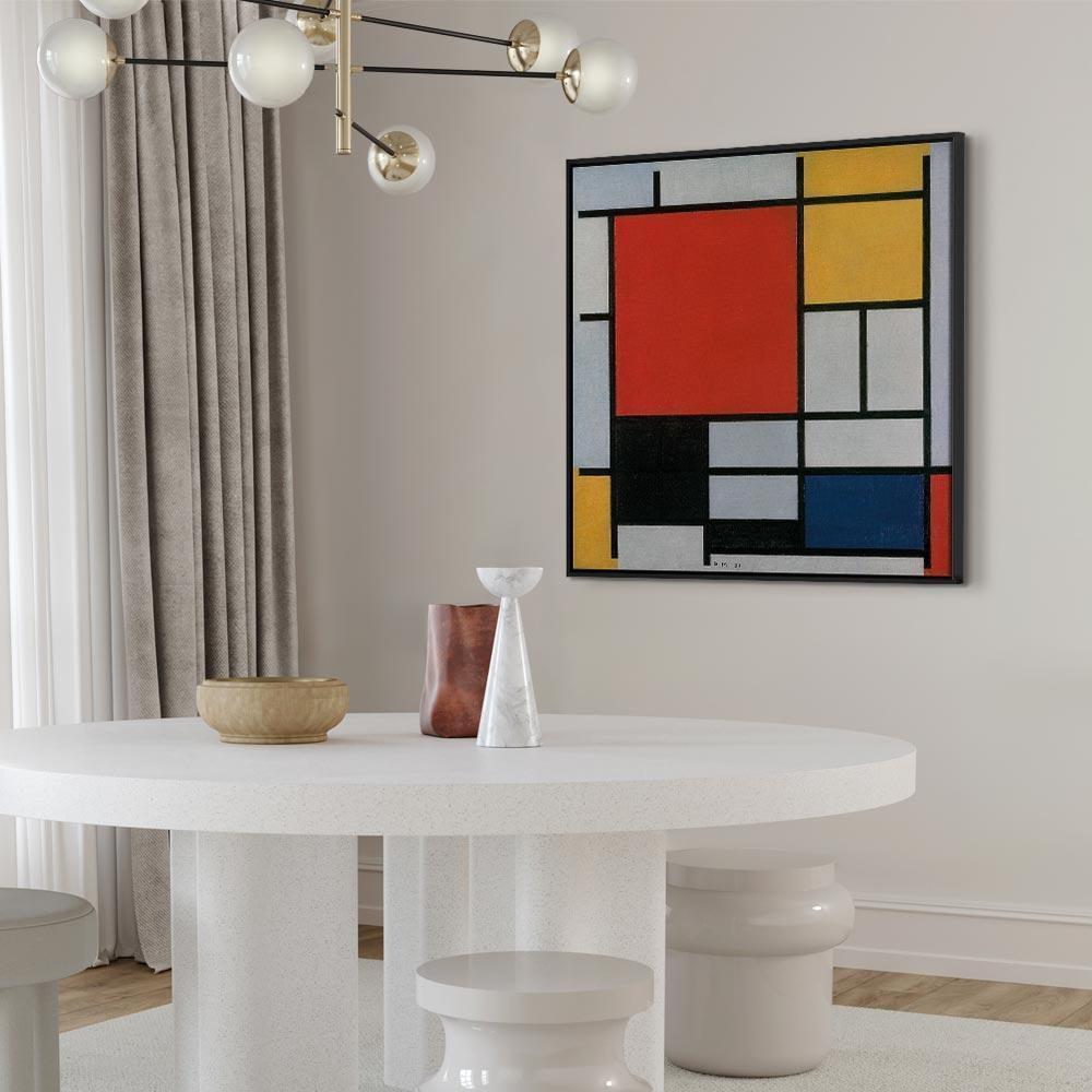 Leinwandbild - Piet Mondrian – Composition with red, yellow blue and black