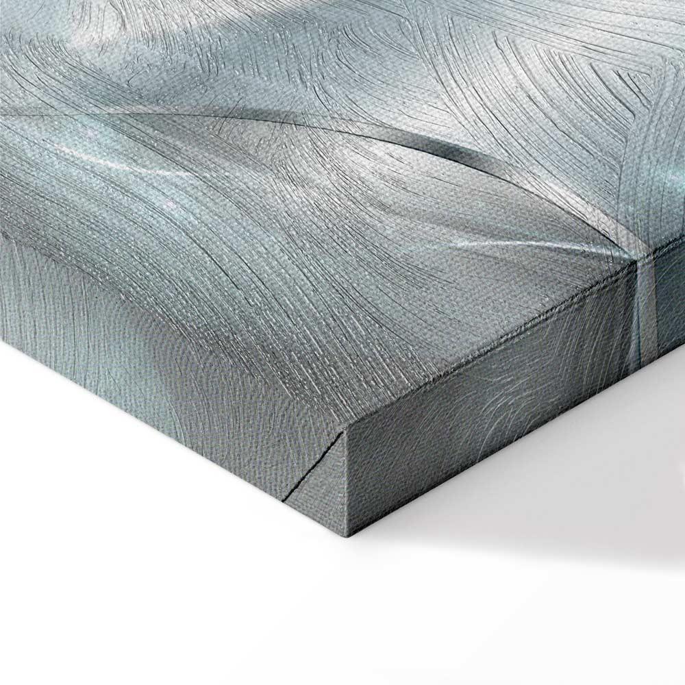 Leinwandbild - Sparkling Dandelions (5 Parts) Blue Wide