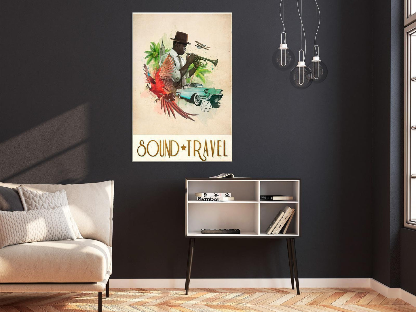 Leinwandbild - Sound Travel (1 Part) Vertical Artgeist