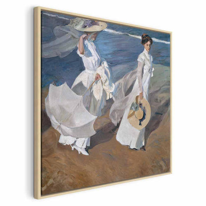 Leinwandbild - Joaquín Sorolla y Bastida – Strolling along the Seashore