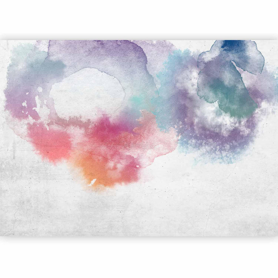 Fototapete „Painted Mirages“ – Traumhafte Pastellillusionen für dein Zuhause