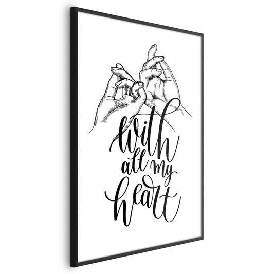 Poster - With All My Heart Artgeist