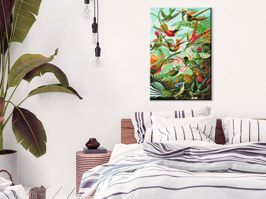 Kunstset „Kolibri-Familie“ – Malen nach Zahlen