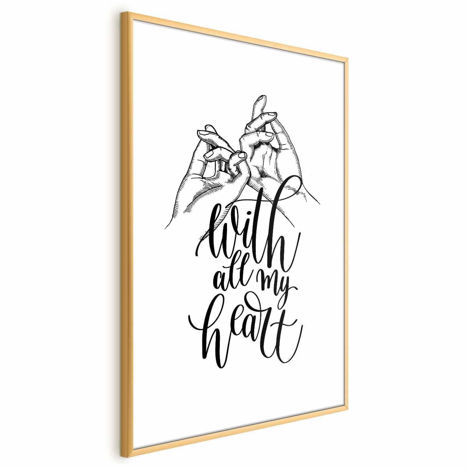 Poster - With All My Heart Artgeist
