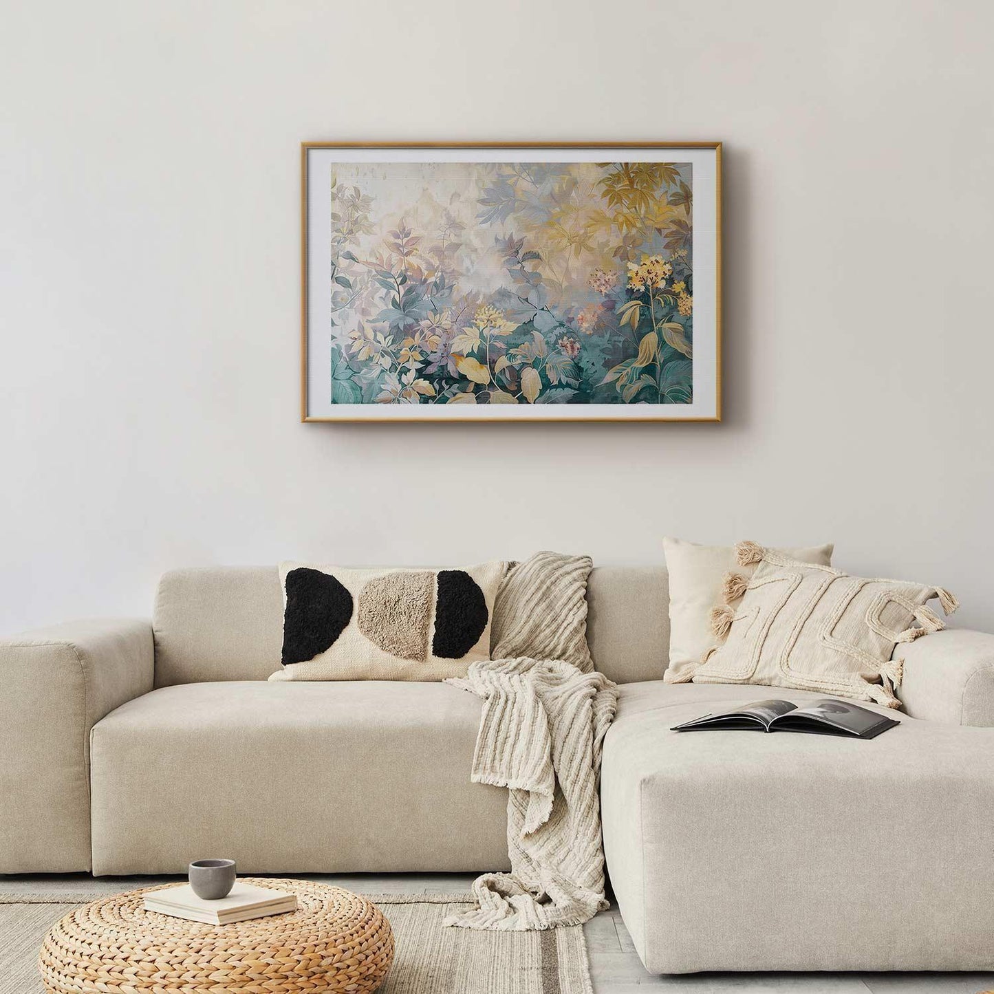 Poster - Tapestry Pattern in Colorful Flowers