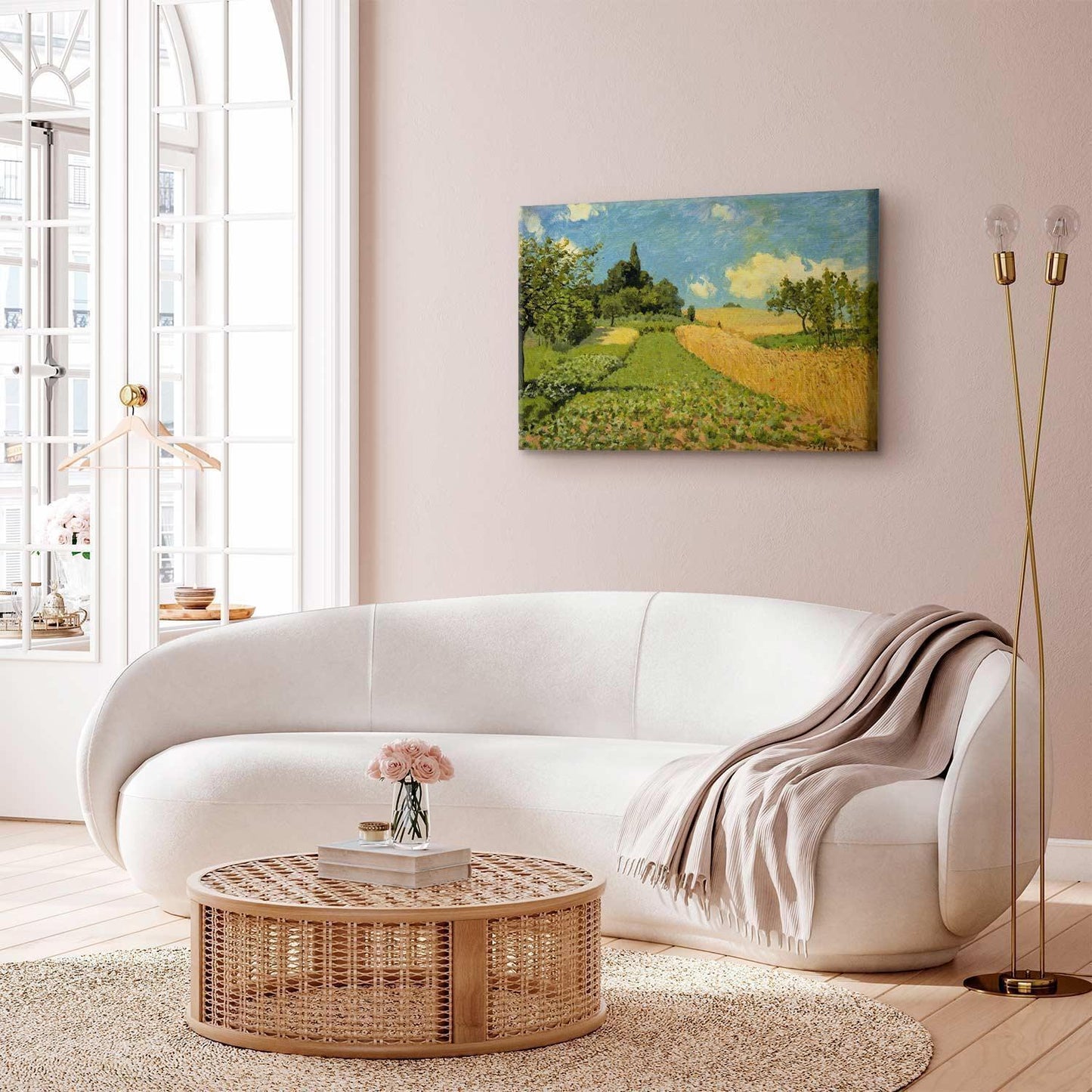 Leinwandbild - Alfred Sisley – Grain fields on the hills of Argenteuil