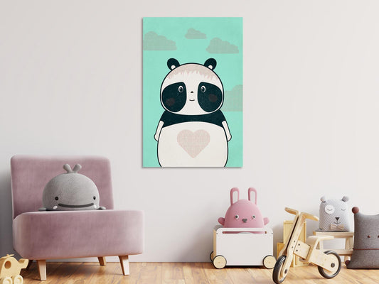 Leinwandbild - Careful Panda (1 Part) Vertical Artgeist