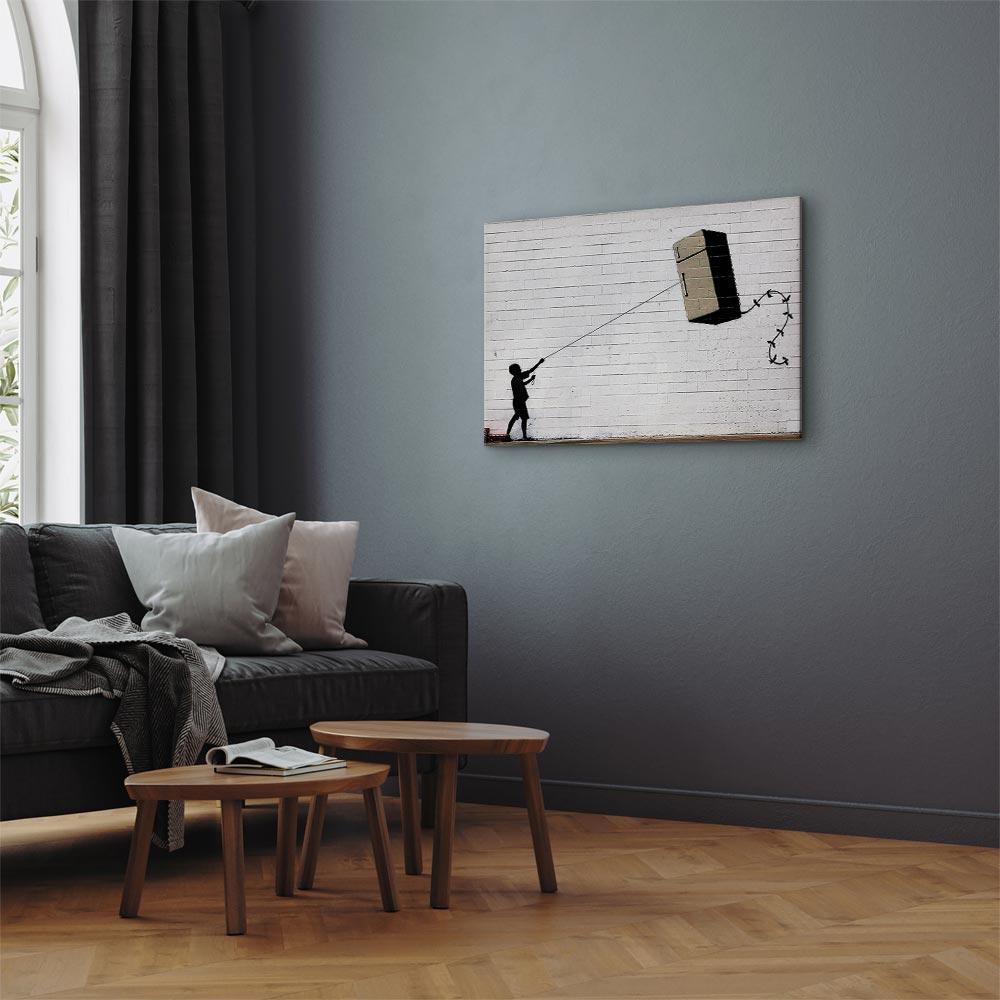 Leinwandbild - Flying Fridge (1 Part) Wide