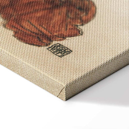 Leinwandbild - Egon Schiele – Liegender Akt mit gelbem Handtuch