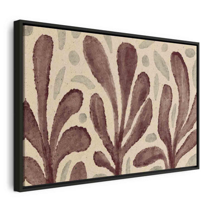 Leinwandbild - Leaves and spots – large vibrant shapes inspired by Matisse