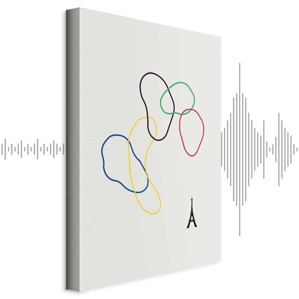 Leinwandbild - Colorful Rings - Digital Graphics - Minimalism