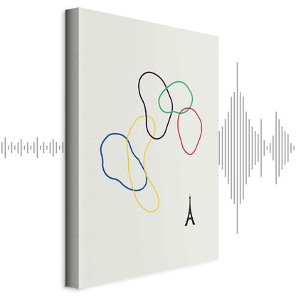 Leinwandbild - Colorful Rings - Digital Graphics - Minimalism