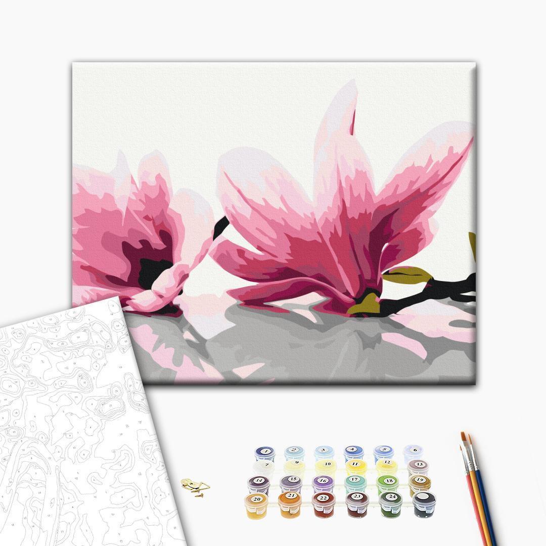Malen nach Zahlen - Magnolia (White Background)