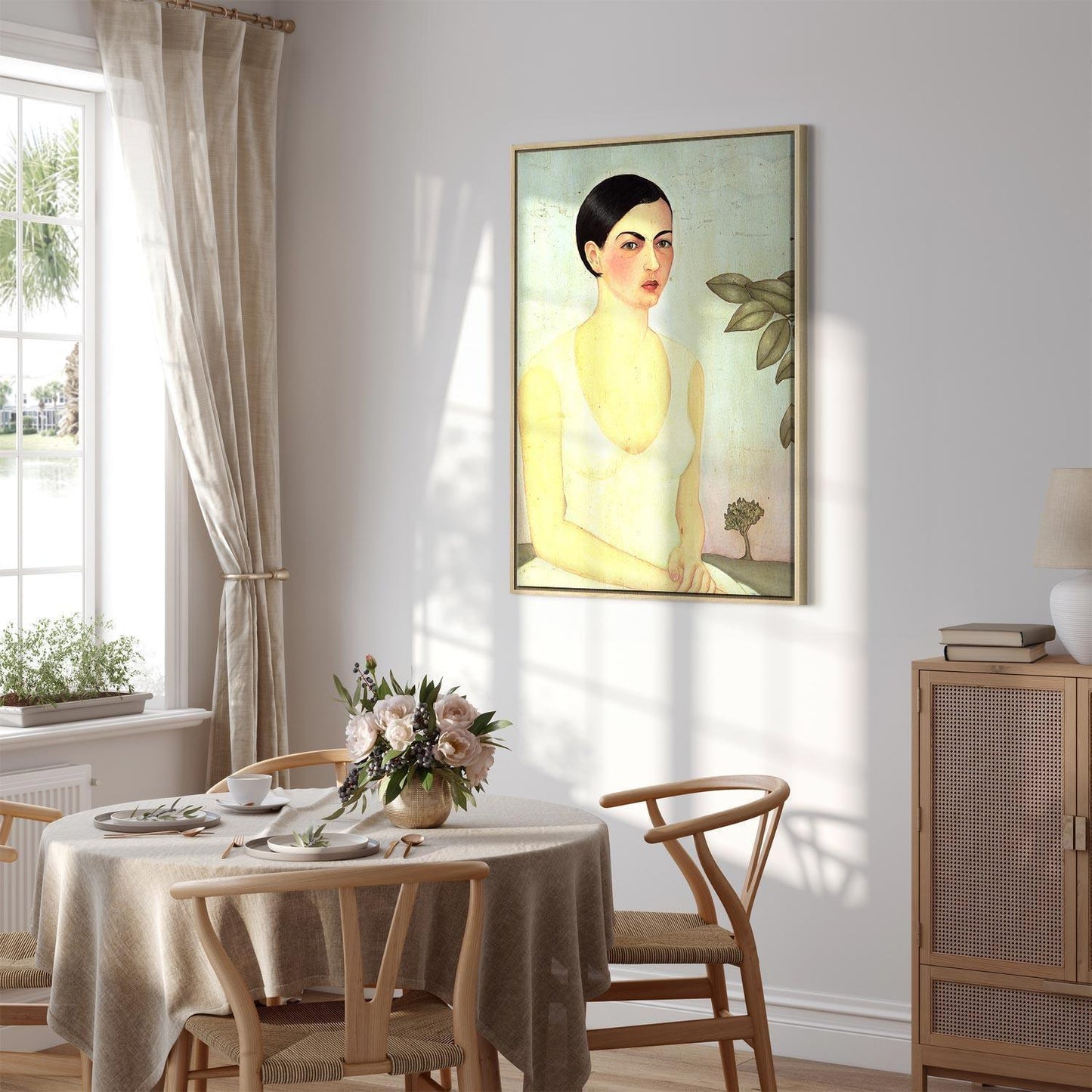 Leinwandbild - Frida Kahlo – The White Lady