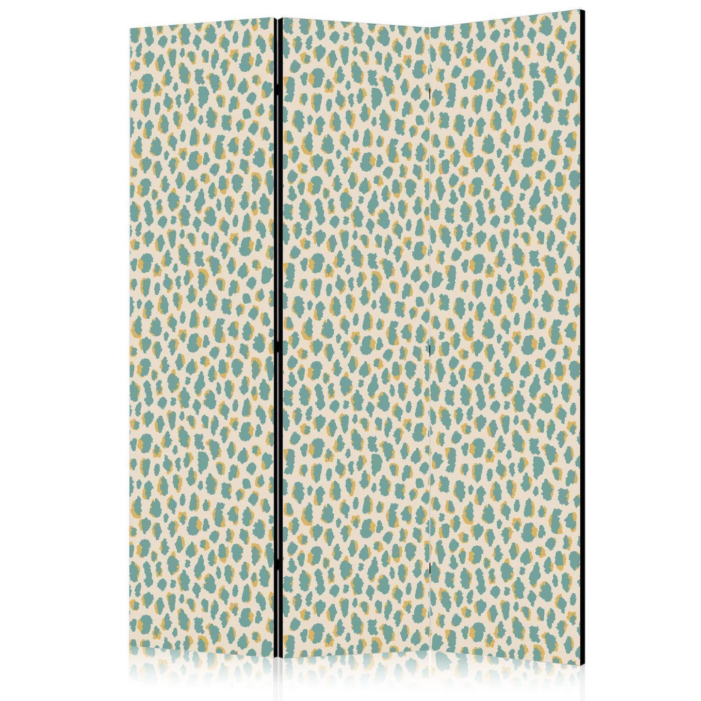 Paravent - Giraffe Pattern - Animal Pattern in Turquoise Spots on a Light Background Artgeist