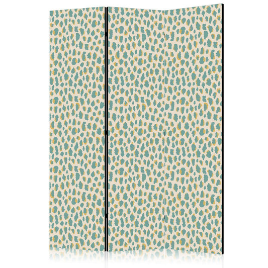 Paravent - Giraffe Pattern - Animal Pattern in Turquoise Spots on a Light Background Artgeist