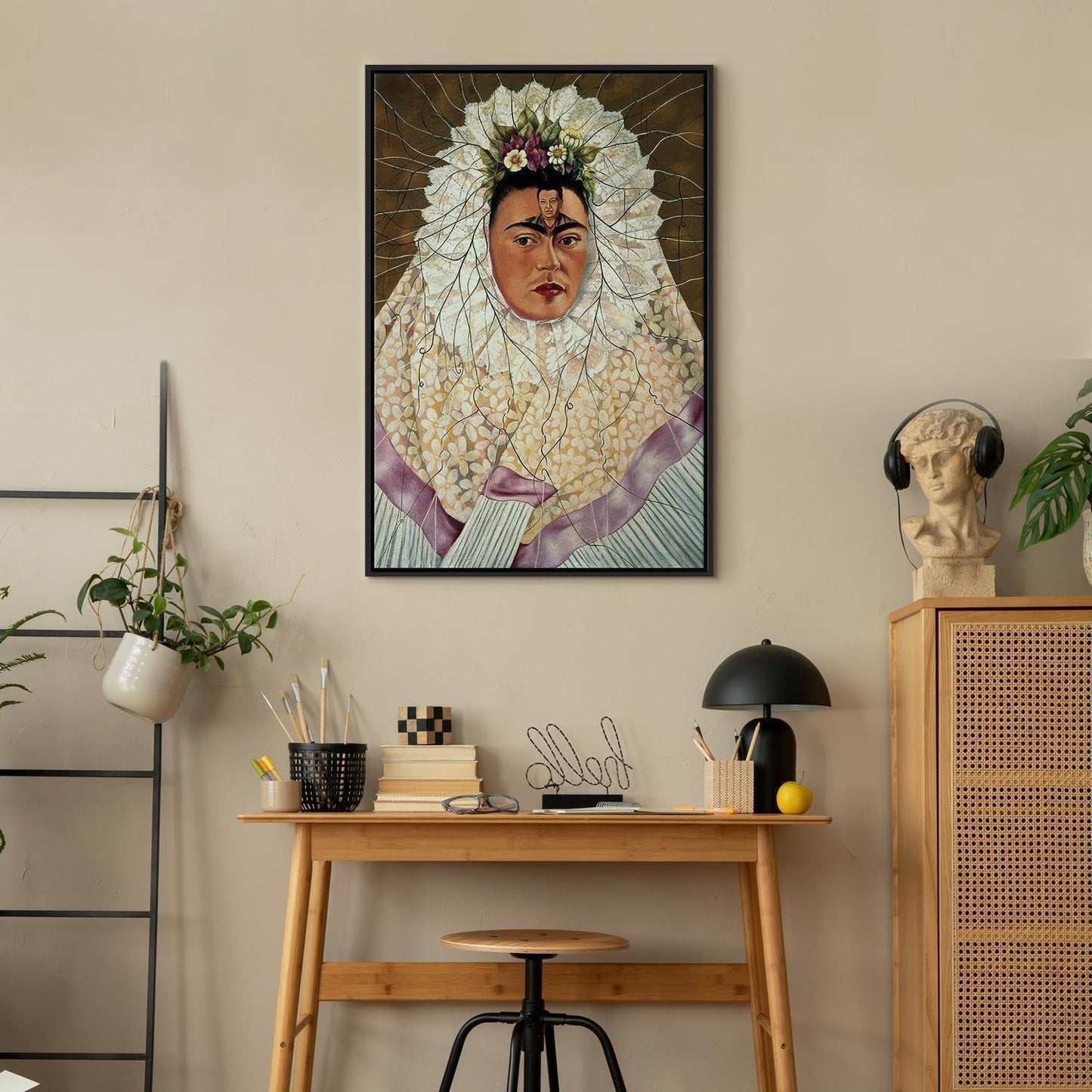 Leinwandbild - Frida Kahlo – Self-Portrait as a Tehuana (Diego on My Mind)