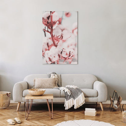 Leinwandbild - Blooming Cotton (1 Part) Vertical