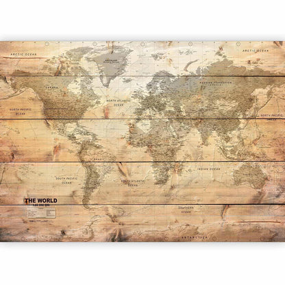 Fototapete - Map on Boards Artgeist