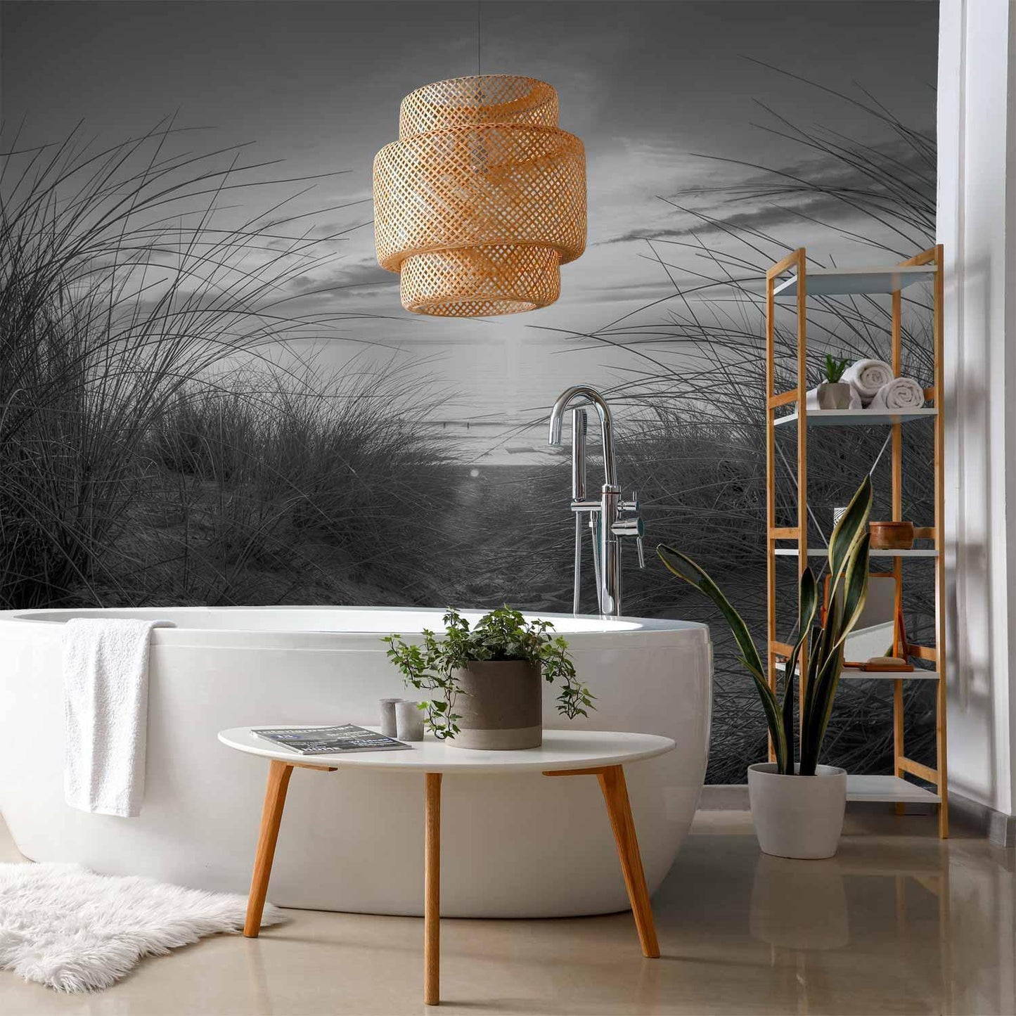 Fototapete - beach (black and white)