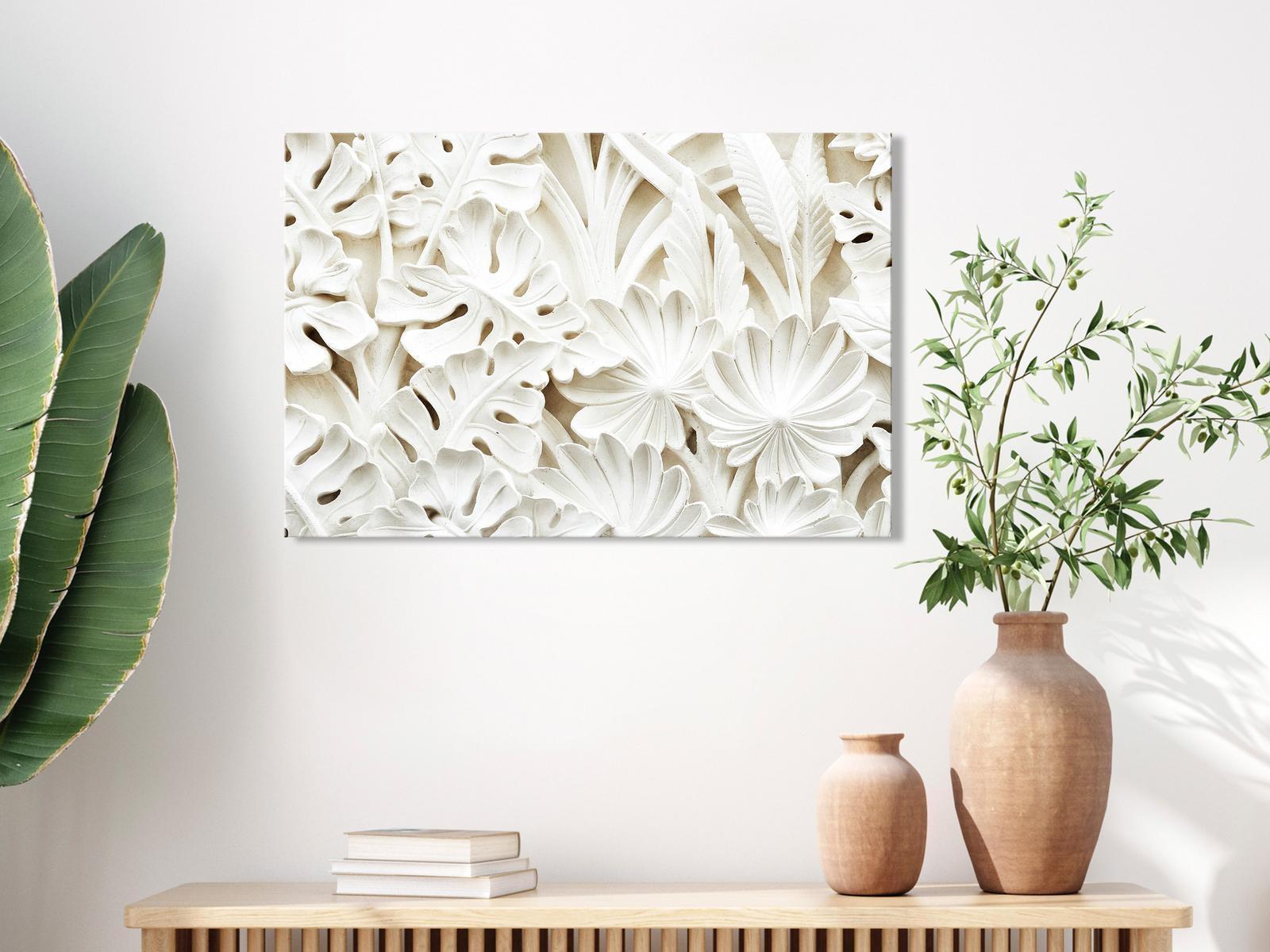 Leinwandbild - Ceramic Leaves (1 Part) Wide Artgeist