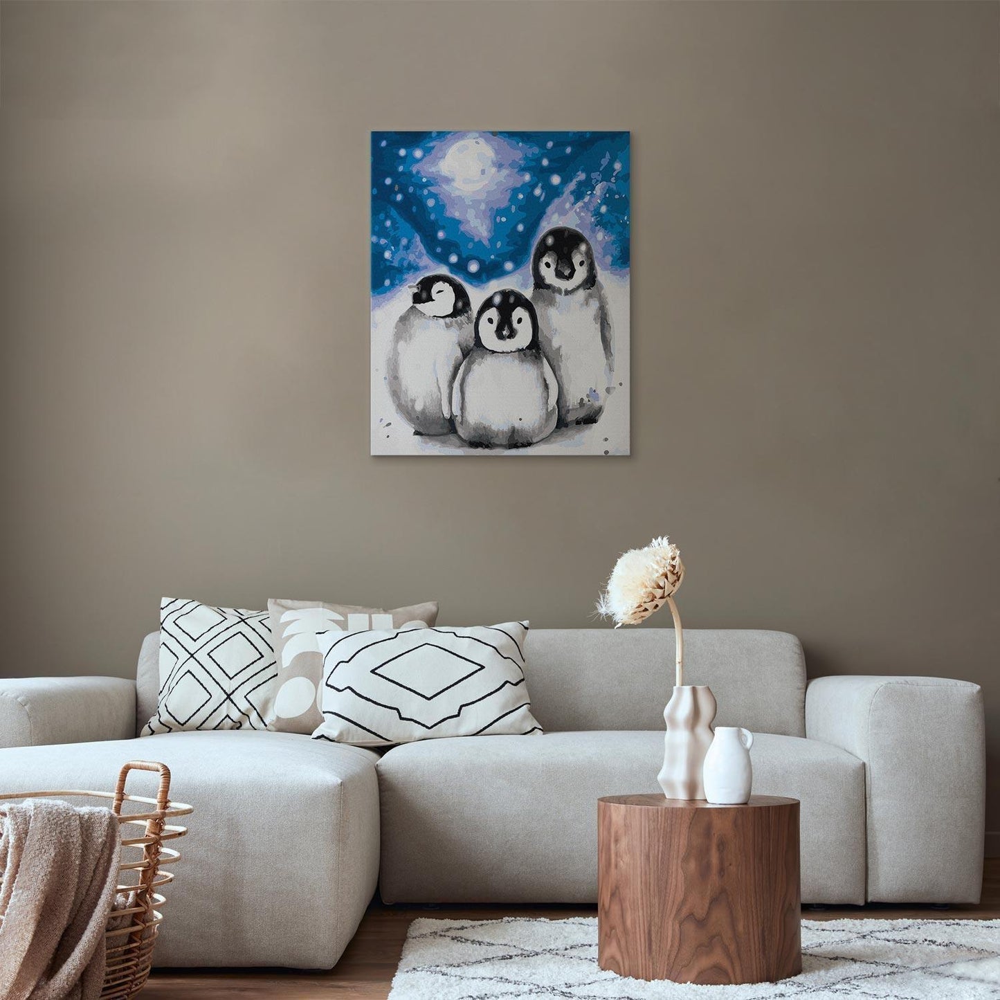 Malen nach Zahlen - Three Penguins