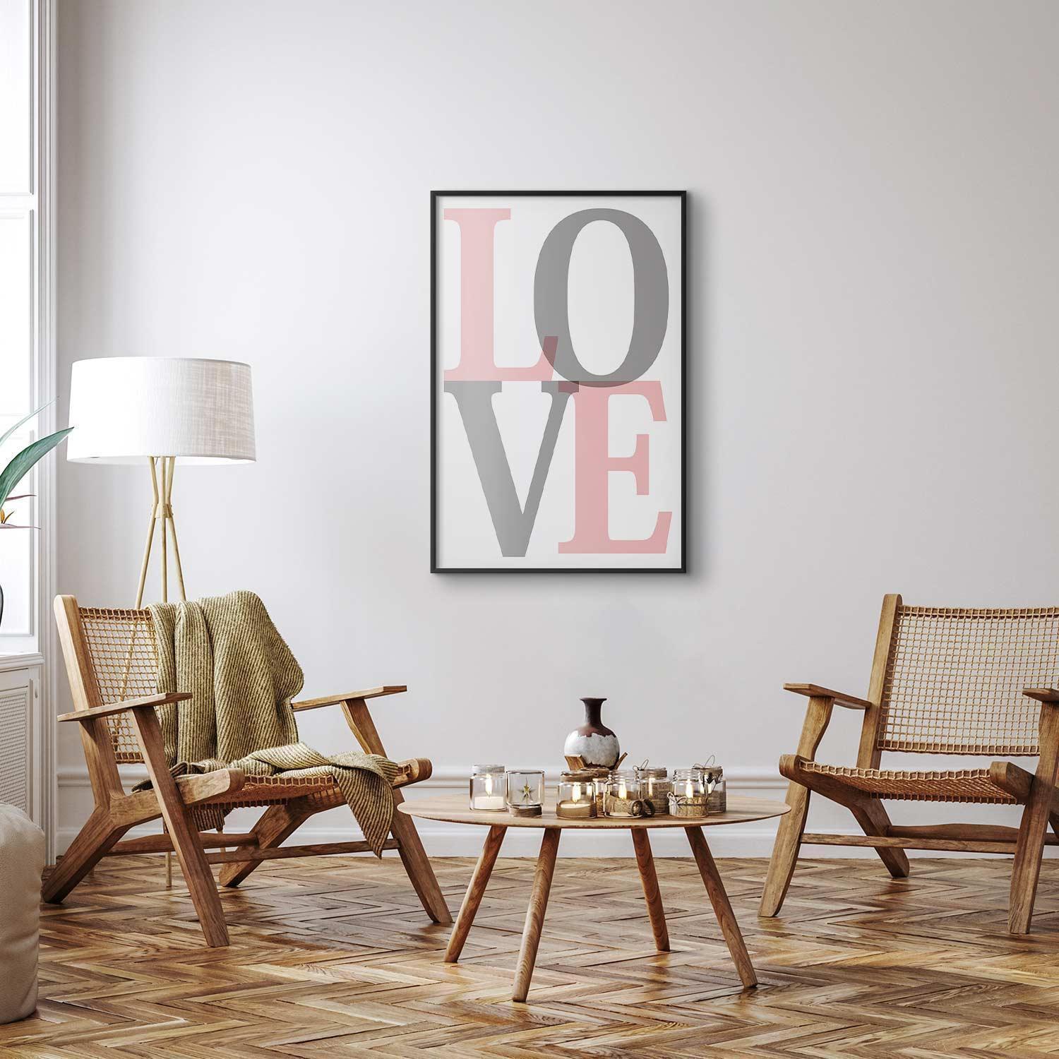 Poster - Gray Love Artgeist