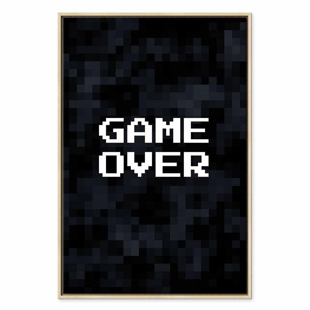 Leinwandbild - Pixel Game Over