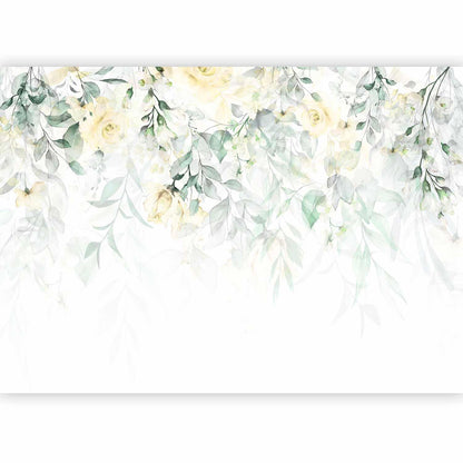 Fototapete „Rosenwasserfall“ – Romantisches Blumenmotiv für stilvolle Wände sawelt.eu