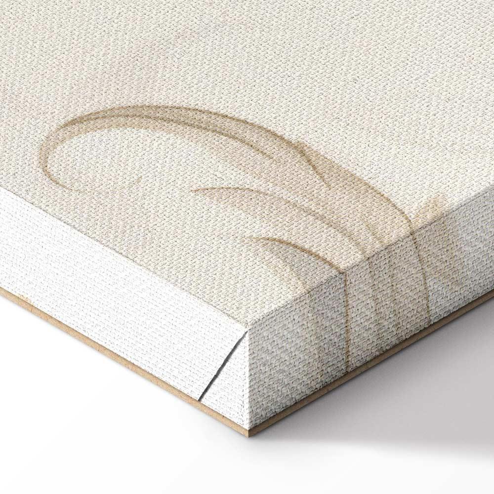 Leinwandbild - Turquoise Flowers in Retro Ambience Floristic Ornaments