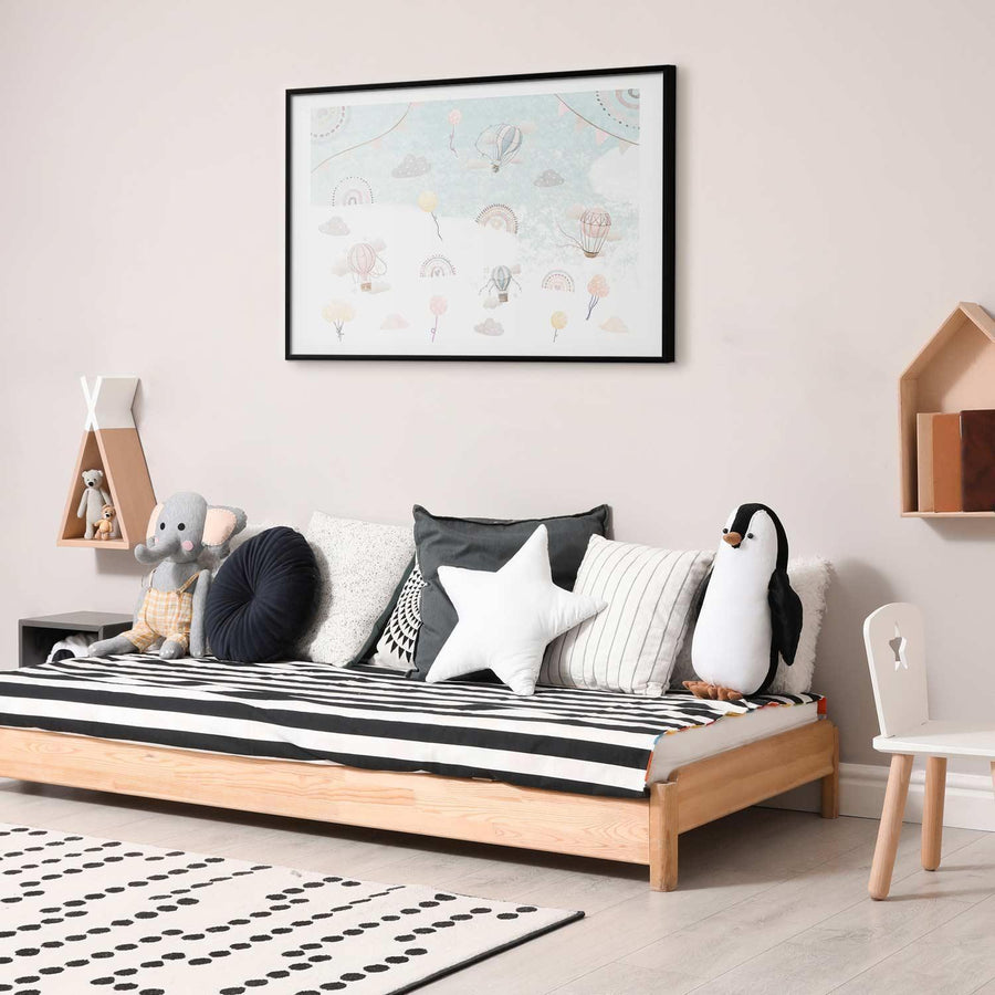Children's room with framed 