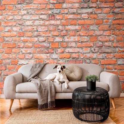 Fototapete - Loft Wall - Pattern Imitating an Old Red Brick Artgeist