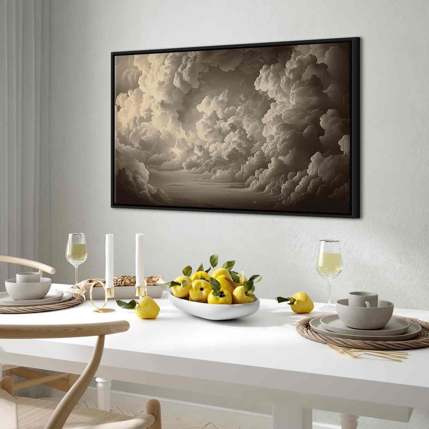 Leinwandbild - Whisper of Illuminated Clouds: Soft Play of Light in the Theater of the Heavens