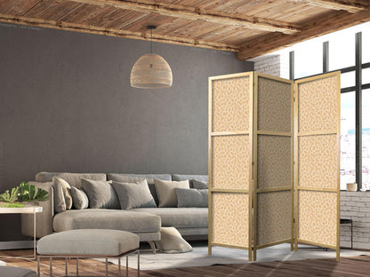 Japanischer Paravent - Tiny Dots - Optimistic Pattern in Peach Colors Artgeist