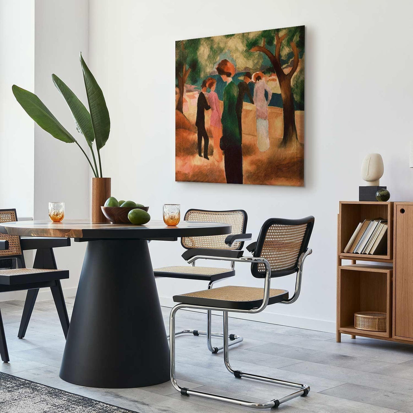 Leinwandbild - August Macke – Lady in Green Jacket