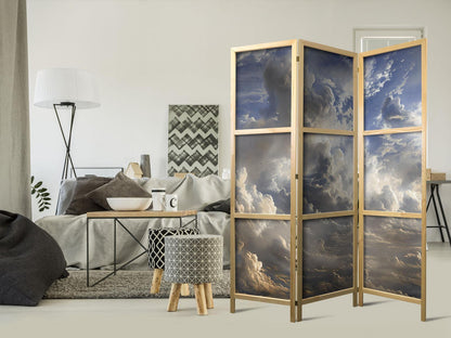 Japanischer Paravent - Golden Reflections on Clouds Foretelling Dusk