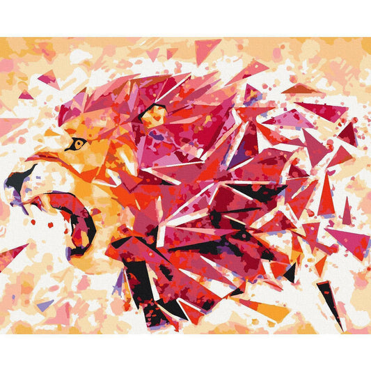 Malen nach Zahlen - Abstract Lion